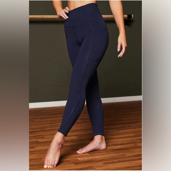 NWT- Fabletics PureLuxe HW Pocket Full length Leggings -DEEP NAVY (27” inseam) - Picture 8 of 12